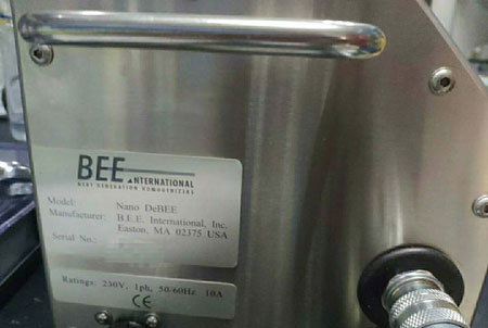 NanoDeBEE 45-4高压澳门赌场在线娱乐在四川大学高分子科学与工程学院安装验收 NanoDeBEE 45-4高压澳门赌场在线娱乐在四川大学高分子科学与工程学院安装验收